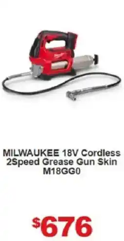 Total Tools MILWAUKEE 18V Cordless 2Speed Grease Gun Skin offer