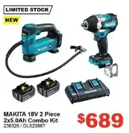 Total Tools MAKITA 18V 2 Piece 2x5.0Ah Combo Kit offer