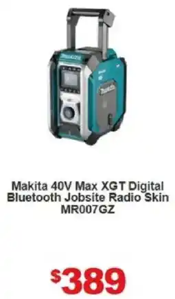 Total Tools Makita 40V Max XGT Digital Bluetooth Jobsite Radio Skin MR007GZ offer