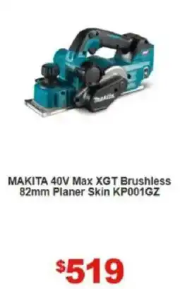 Total Tools MAKITA 40V Max XGT Brushless 82mm Planer Skin KP001GZ offer