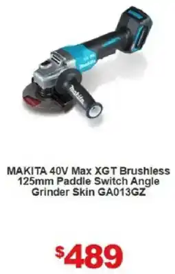 Total Tools MAKITA 40V Max XGT Brushless 125mm Paddle Switch Angle Grinder Skin GA013GZ offer