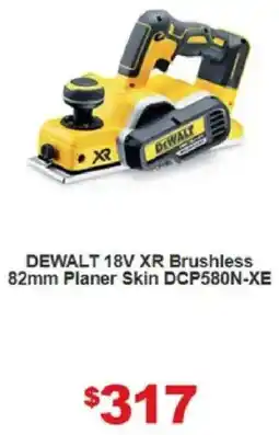 Total Tools DEWALT 18V XR Brushless 82mm Planer Skin DCP580N-XE offer