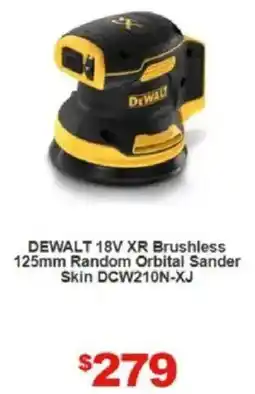 Total Tools DEWALT 18V XR Brushless 125mm Random Orbital Sander Skin DCW210N-XJ offer