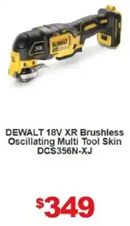 Total Tools DEWALT 18V XR Brushless Oscillating Multi Tool Skin DCS356N-XJ offer