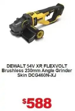 Total Tools DEWALT 54V XR FLEXVOLT Brushless 230mm Angle Grinder Skin DCG460N-XJ offer