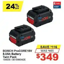 Total Tools BOSCH ProCORE18V 8.0Ah Battery Twin Pack offer
