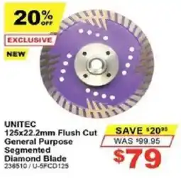 Total Tools UNITEC Flush Cut General Purpose Segmented Diamond Blade offer