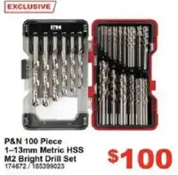 Total Tools P&N 100 Piece 1-13mm Metric HSS M2 Bright Drill Set offer
