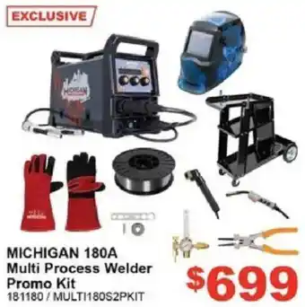 Total Tools MICHIGAN 180A Multi Process Welder Promo Kit offer