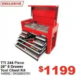 Total Tools TTI 244 Piece 26" 8 Drawer Tool Chest Kit offer