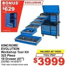 Total Tools KINCROME EVOLUTION Workshop Tool Kit 323 Piece offer