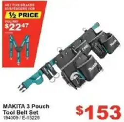 Total Tools MAKITA 3 Pouch Tool Belt Set offer