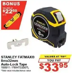 Total Tools STANLEY FATMAX Auto-Lock Tape offer