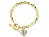 Bevilles Jewellery 9ct Yellow Gold Silver Filled Belcher Fob Bracelet offer