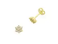 Bevilles Jewellery 9ct Yellow Gold Silver Infused Stud Earrings offer