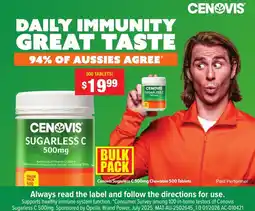 Chemist Warehouse Cenovis Sugarless C 500mg Chewable offer