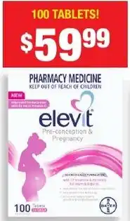 Chemist Warehouse Elevit Pre-Conception & Pregnancy offer