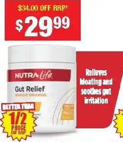 Chemist Warehouse Nutra-Life Gut Relief Mango Orange oral powder offer
