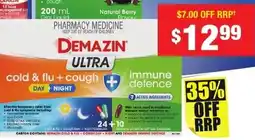 Chemist Warehouse Demazin Ultra Cold & Flu + Cough + Immune Defence offer