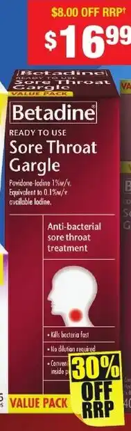 Chemist Warehouse Betadine Sore Throat Gargle offer