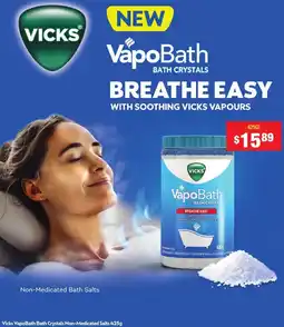 Chemist Warehouse Vicks VapoBath Bath Crystals Non-Medicated Salts offer