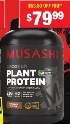 Chemist Warehouse Musashi recover plant protein offer