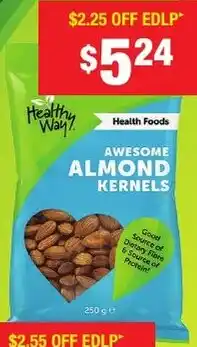 Chemist Warehouse Healthy way awesome almond kernels offer