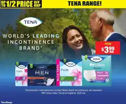 Chemist Warehouse Tena Range offer