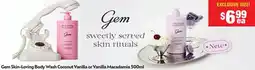 Chemist Warehouse Gem Skin-Loving Body Wash Coconut Vanilla or Vanilla Macadamia offer