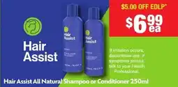 Chemist Warehouse Hair Assist All Natural Shampoo or Conditioner offer