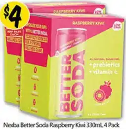 NQR Nexba Better Soda Raspberry Kiwi offer