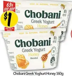 NQR Chobani Greek Yoghurt Honey offer