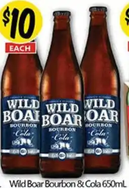 NQR 750mL Wild Boar Bourbon & Cola offer