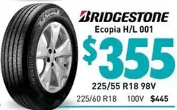 Bob Jane T-Marts BRIDGESTONE Ecopia H/L 001 offer