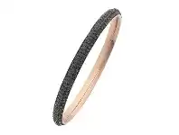 Bevilles Jewellery Smokey Crystal Bangle in Rose Stainless Steel offer