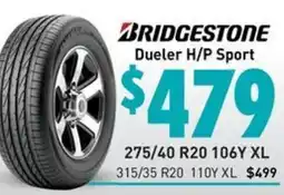 Bob Jane T-Marts BRIDGESTONE Dueler H/P Sport offer