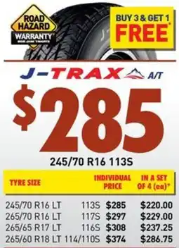 Bob Jane T-Marts J-traxa a/t offer