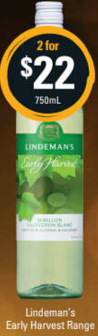 Cellarbrations Lindeman's Early Harvest Range offer