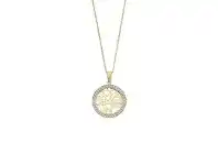 Bevilles Jewellery 9ct Yellow Gold Silver Infused Tree Of Life Pendant offer