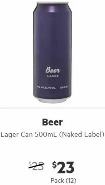 Lager Can 500ml (Naked Label)