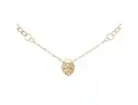 Girls 9ct Yellow Gold Silver Infused Padlock Bracelet