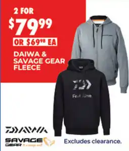 BCF Daiwa & savage gear fleece offer