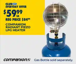 BCF Companion radiant piezo lpg heater offer