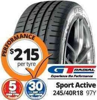 Tyreright Sport Active offer