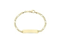 Bevilles Jewellery Children&#039;s 9ct Yellow Gold Silver Infused ID Bracelet offer