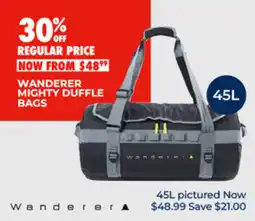 BCF Wanderer mighty duffle bags offer