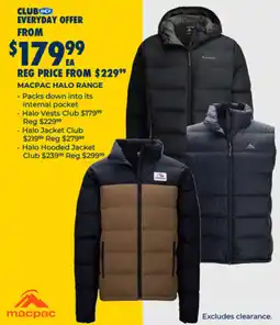 BCF Macpac halo range offer