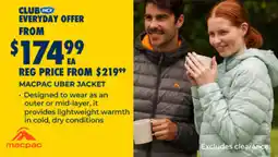 BCF Macpac uber jacket offer
