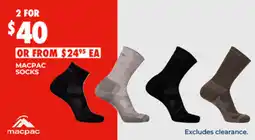 BCF Macpac socks offer