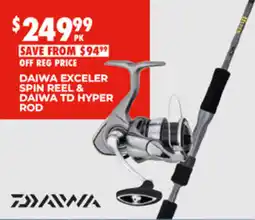 BCF Daiwa exceler spin reel & daiwa td hyper rod offer